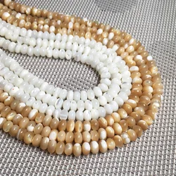 Natural Shell Beading Round Mother of Pearl Loose Beads Isolation Bead for Jewelry Making DIY for Bracelet Necklace Accessories