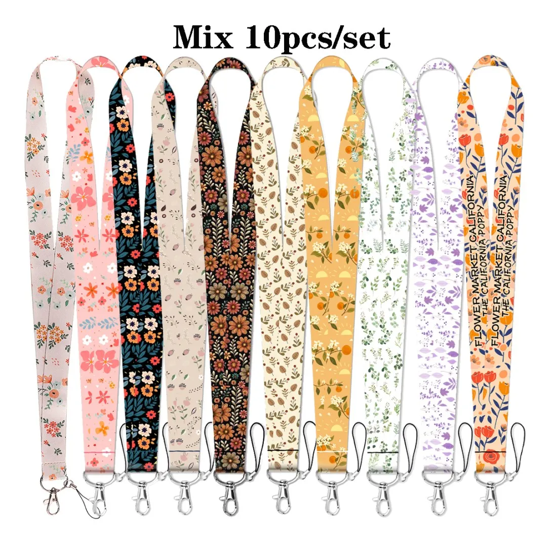 

Mix 10pcs/set Leaves Rope Strap Keychain Plants Lanyard For Cars Motorcycles Keys Anti-Lost Hang Rope Fashion Accessories Gifts