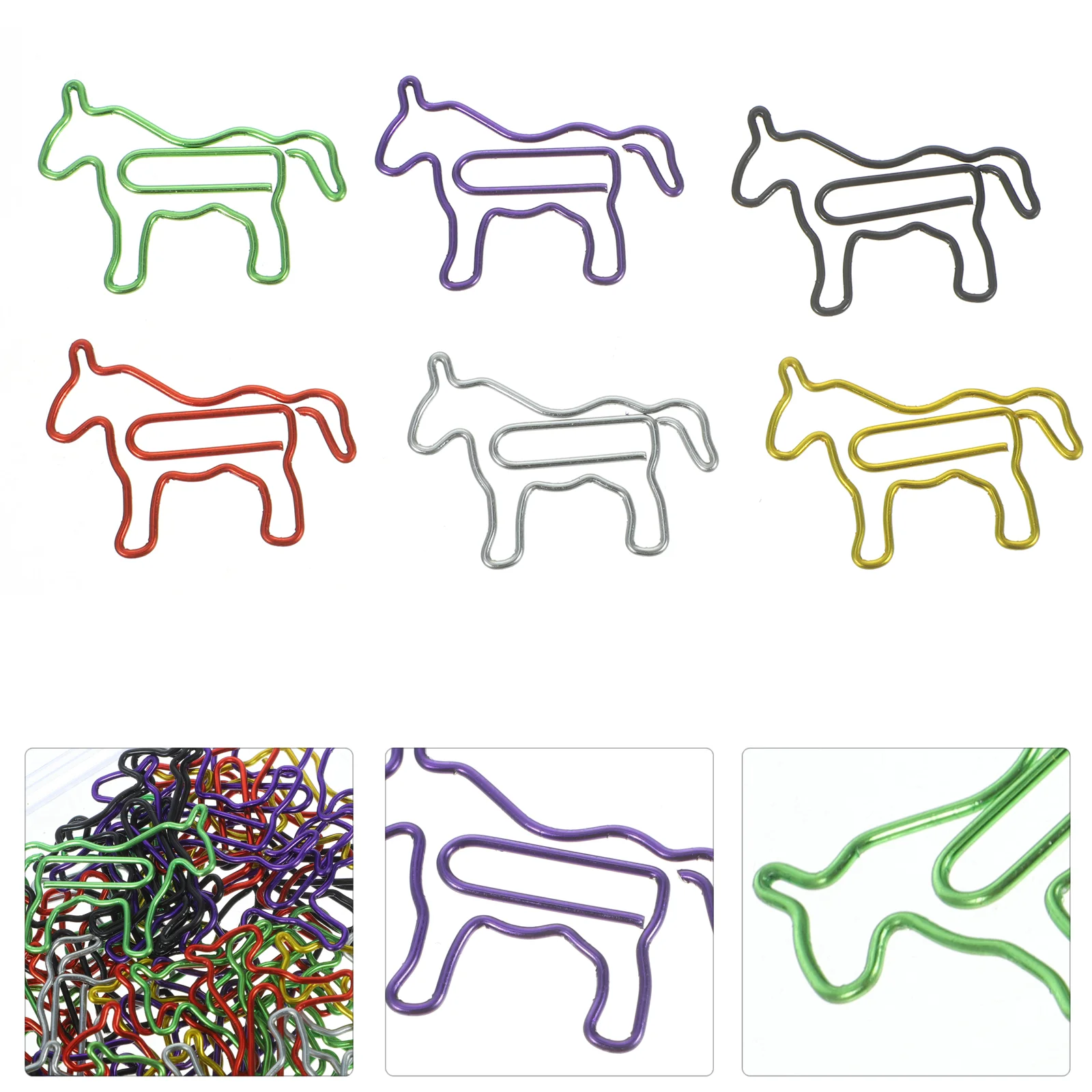 

80 Pcs Metal Paperclip Student Office Decor Animal Paperclips Bills Fixing