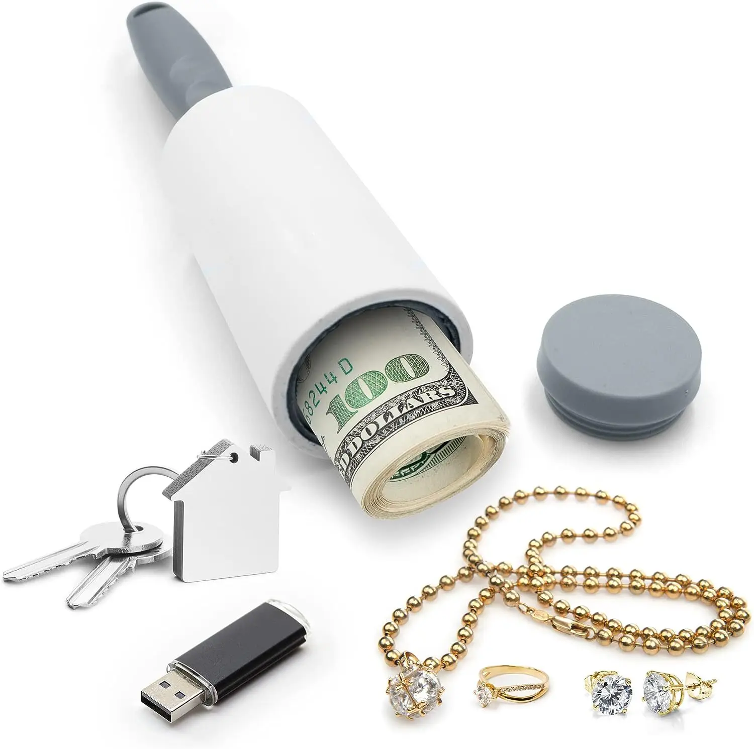 Hidden Money Sticker Storage Box Bristle Brusher Plastic Concealed Portable Storage Car Medicine Box