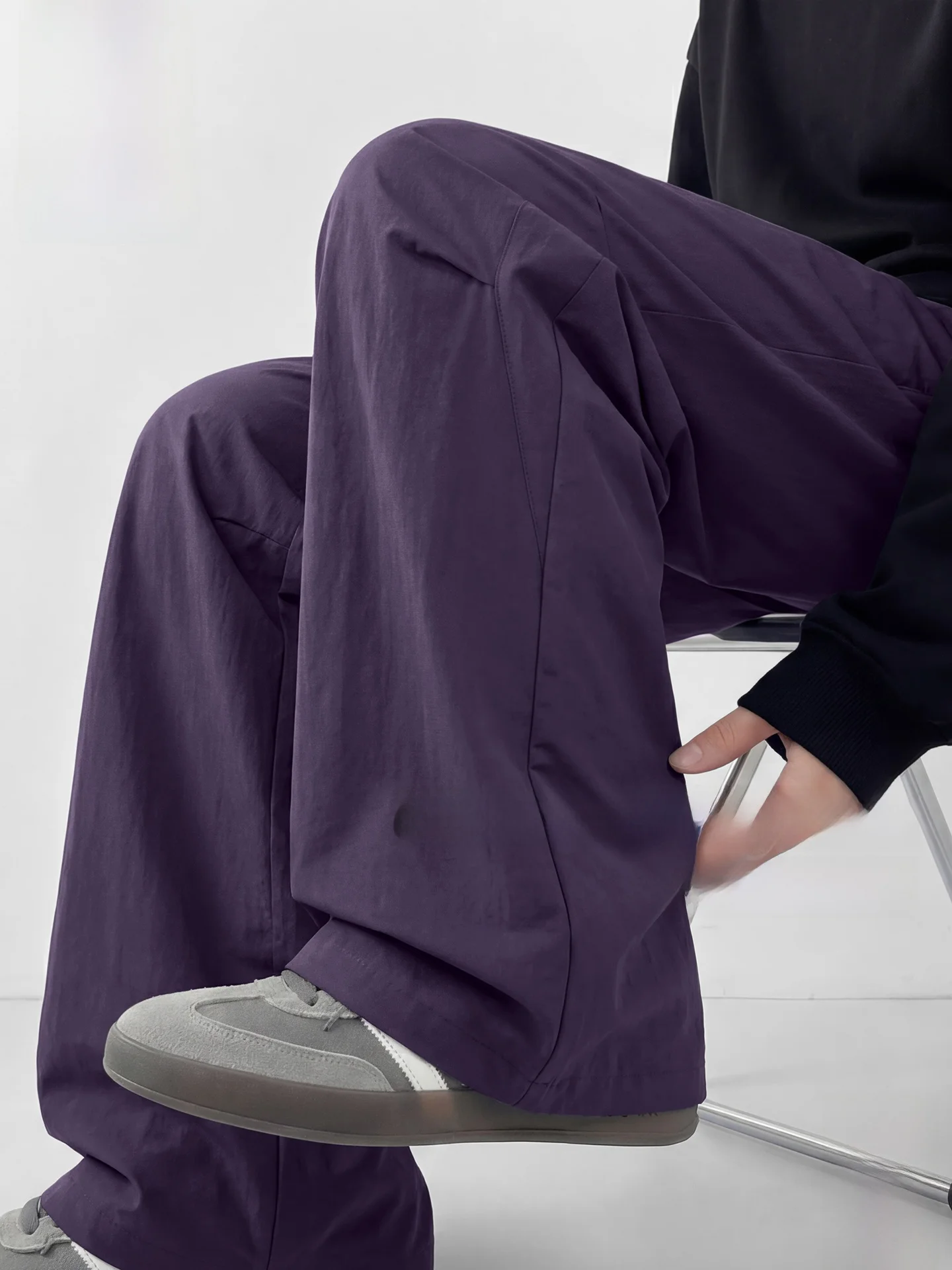 

Qui Dry Workwear Paratrooper Pants Men Spring Summer Sun Protection Straight Leg Casual Long Trousers Trendy