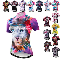 Weimostar Lion Cycling Jersey Women Printed Cycling Clothing Tops Summer Mountain Bike Jersey Quick Dry Bicycle Shirt Cycle Wear