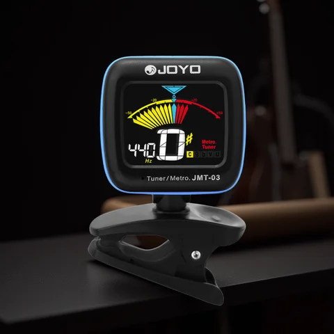 JOYO JMT-03 2-in-1 Guitar Tuner & Metronome 360° Rotatable Clip On Tuner for Guitar Bass Violin Ukulele