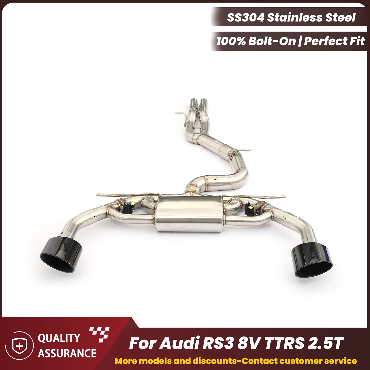 

Выхлоп Catback из нержавеющей стали ECCF для Audi RS3 8V TTRS 2,5T, агрессивный звук Plug & Play, гарантия OEM, дружелюбная