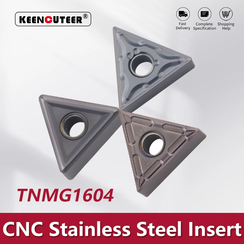 

TNMG160404 TNMG160408 TNMG160412 Carbide Insert for MTJNR/L External Turning Tool TNMG Blade Stainless Steel Cutter CNC Lathe