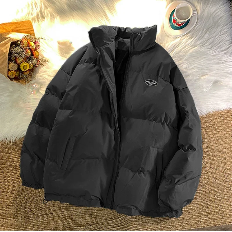 Winter Zipper Streetwear Solid Parkas Jacket Women Tide Ins Korean Version Outwear Loose Y2K Casual Bread Padded Jacket Coat