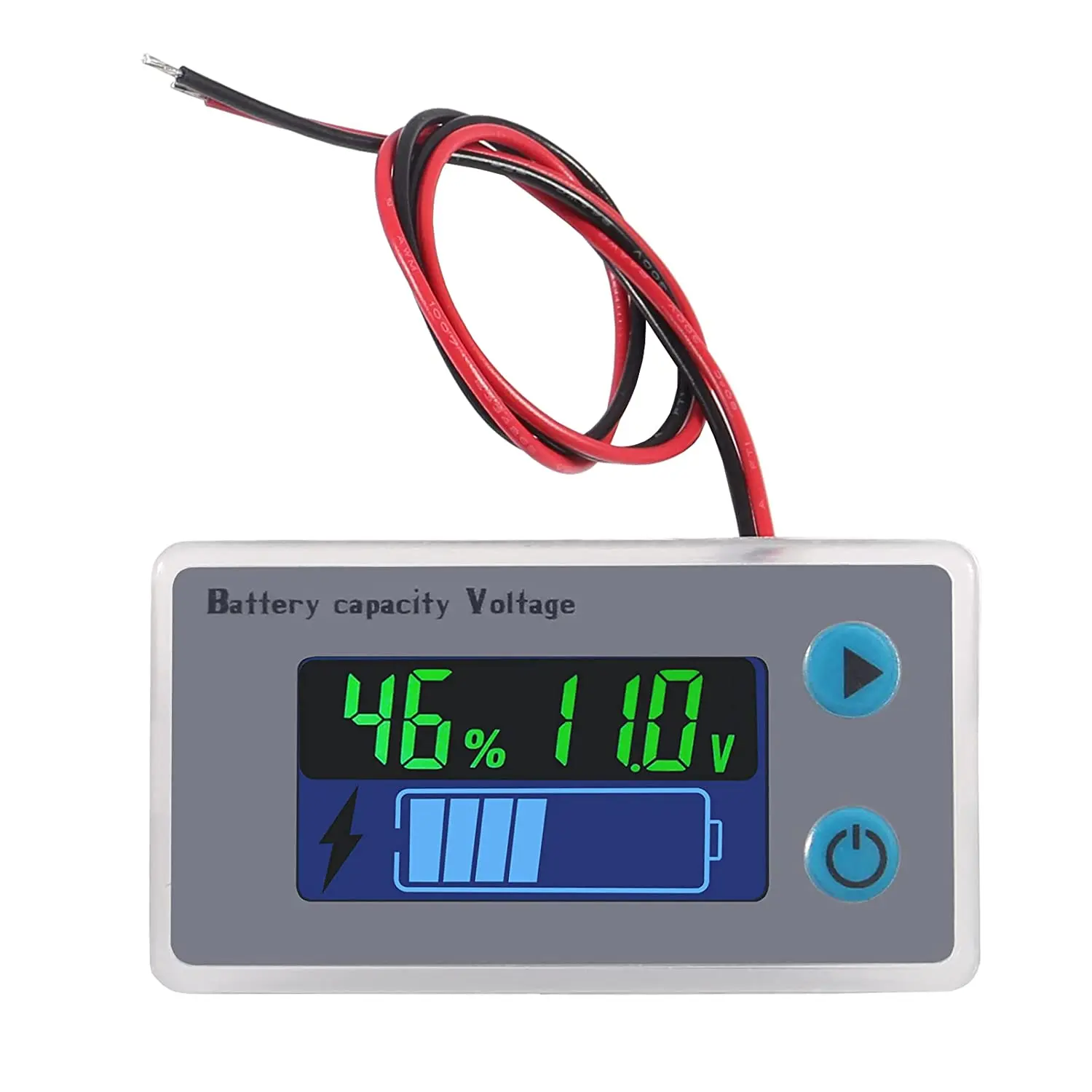 10-100V Digital Battery Capacity Tester 12V 24V 36V 48V LCD Display Marine RV Battery Power Indicator Panel JS-C33