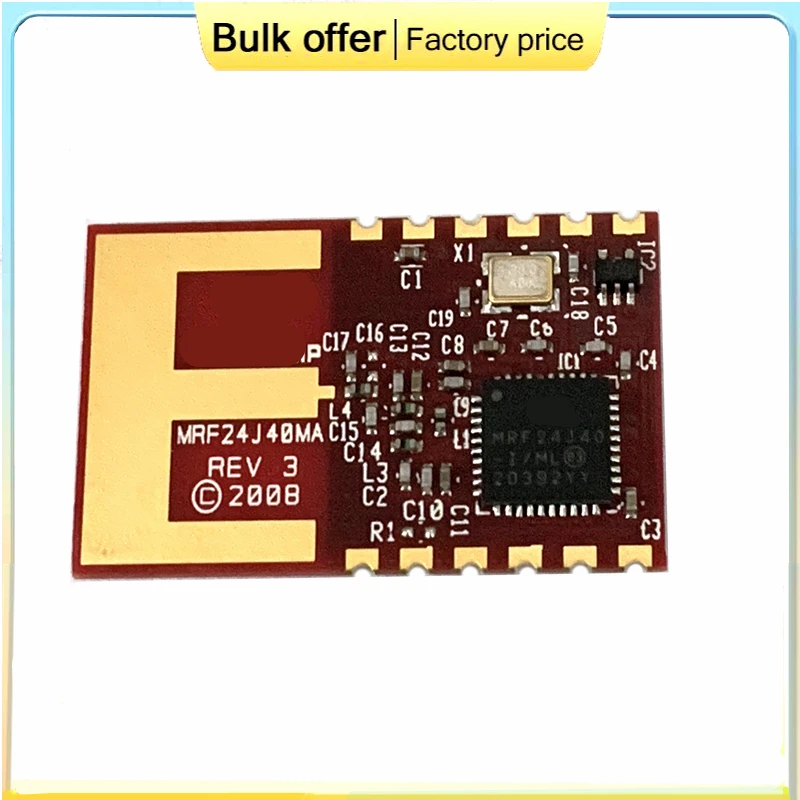 Módulo Transceptor Zigbee, MRF24J40MA-I/RM, IEEE 802.15.4, 2.4GHz