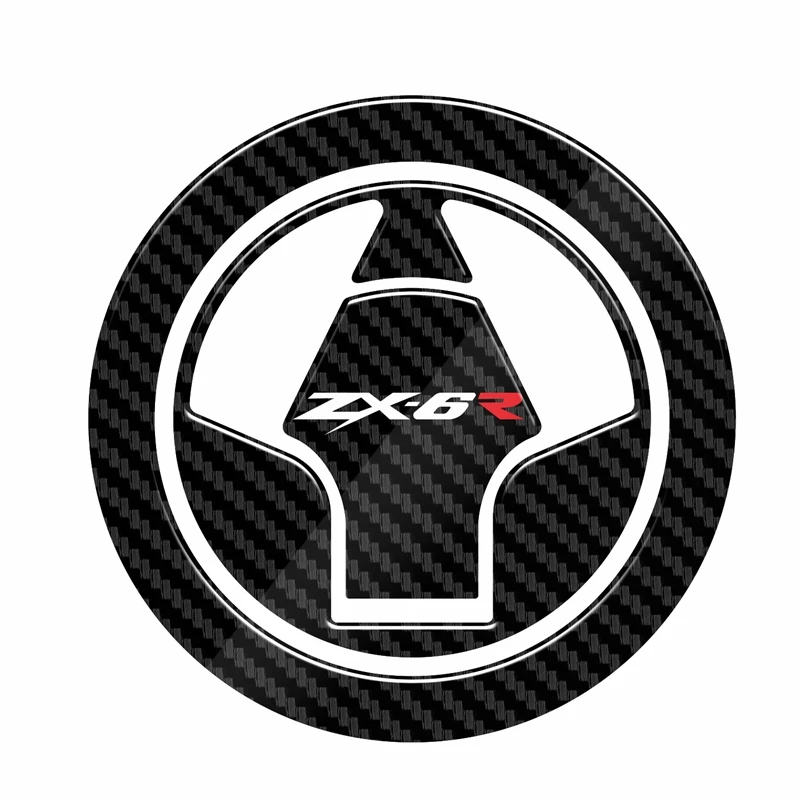 Carbon Fiber Motorcycle Fuel Tank Gas Cap Cover Protector Sticker Decal For ZX6R ZX636 ZX600 2007-2017 For ER-6N ER6N 2009-2015