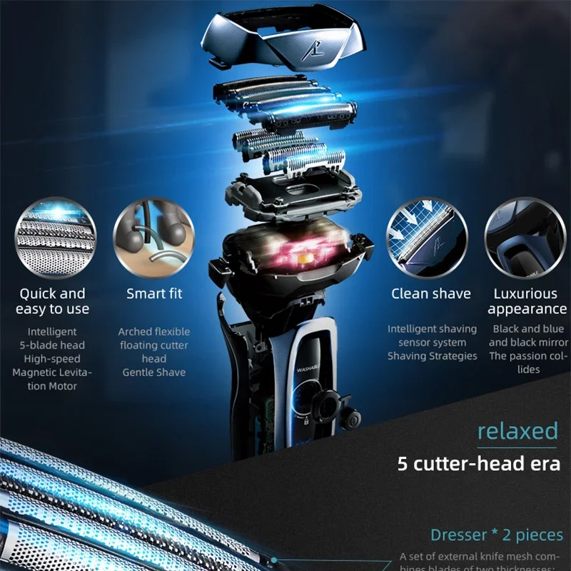 Panasonic Intelligent Electric Shaver Portable Reciprocating Beard Trimmer with Smart Wash Feature Whole Machine Imported Japan