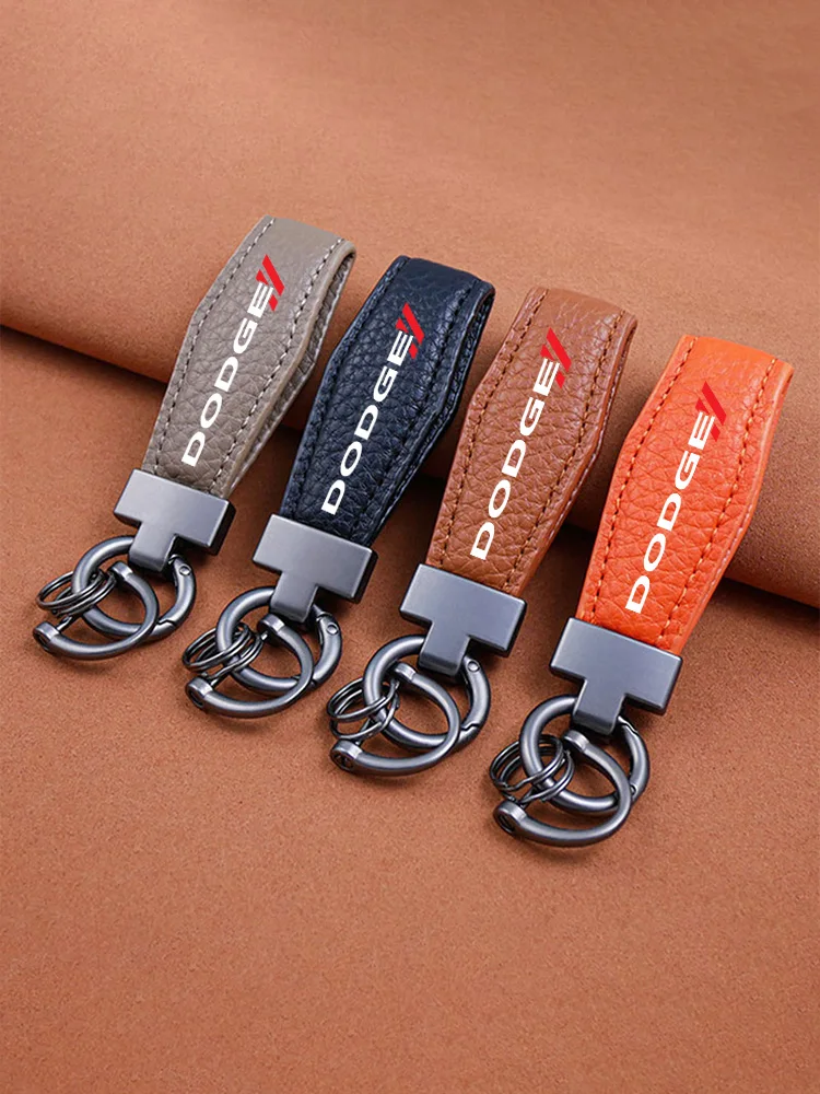 Sheepskin Car Key Chain Women Men Delicate Pendant Key Holder for Dodge Challenger DART NITRO RAM SRT SXT Car Accessories view 2