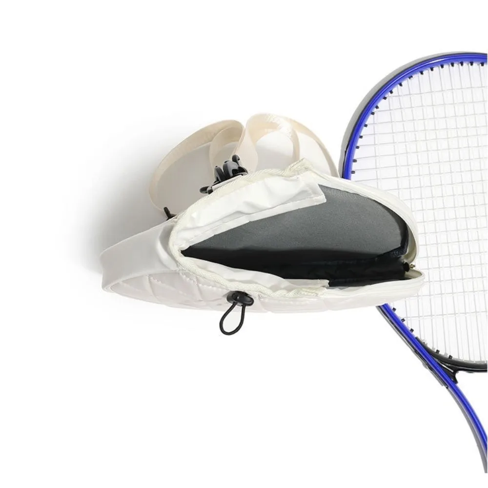 New Solid Color Tennis Racket Carrying Bag Large Capacity Ultralight Racquet Cover Bag Zipper Portable Tennis Racket Backpack