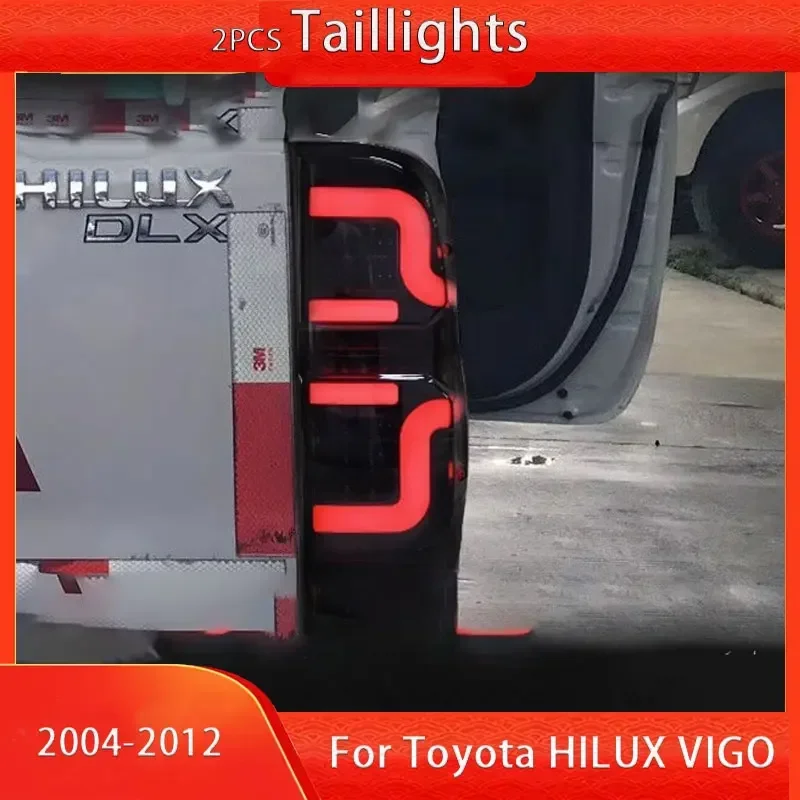 

LED Taillight Assembly Rear Lamps Fit For Toyota Hilux Vigo 2004-2012 Rear Brake Turn Signal Light Led tail Lights