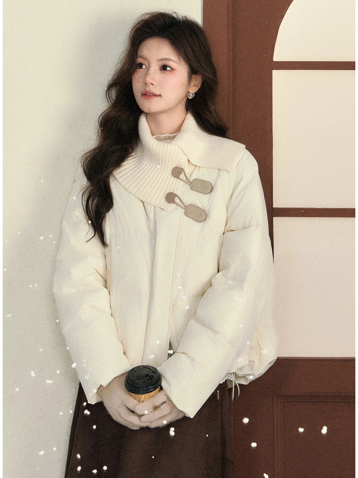 

Zurich South Deer 90 White Du down Light Pink Women's Winter Jaet Casual Sle Zipper Closure ort Length