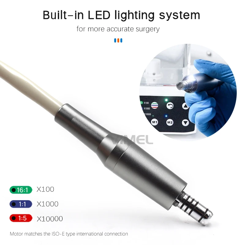 

Dental Electric Micromotor with Water Tank Fiber Optic Handle Internal Water Spray Electric Motor Tools