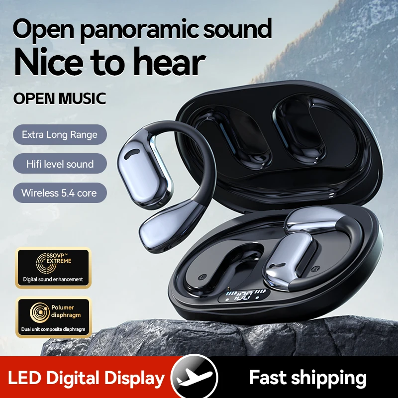 

TESDINE AI Intelligent Translation Earphones M75 Wireless OS Ear Hanging Non In Ear Long Battery Life
