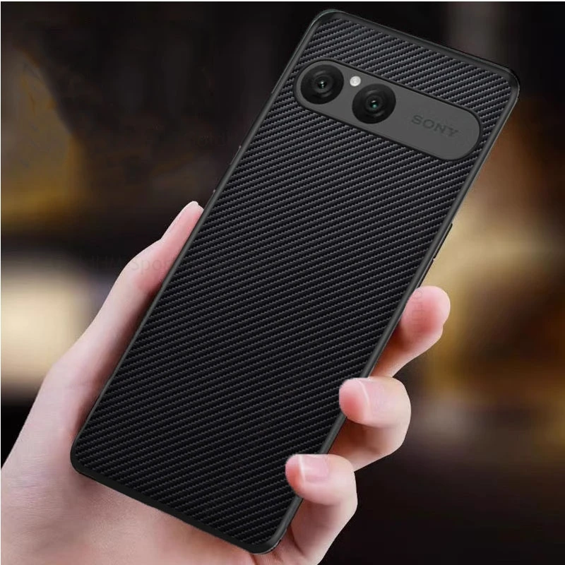 

Carbon Fiber Leather Phone Case For Sony Xperia 1 10 VII Slim Soft Edge Protective Back Cover Xperia 10 VI 1 IV 10 III 1V Fundas