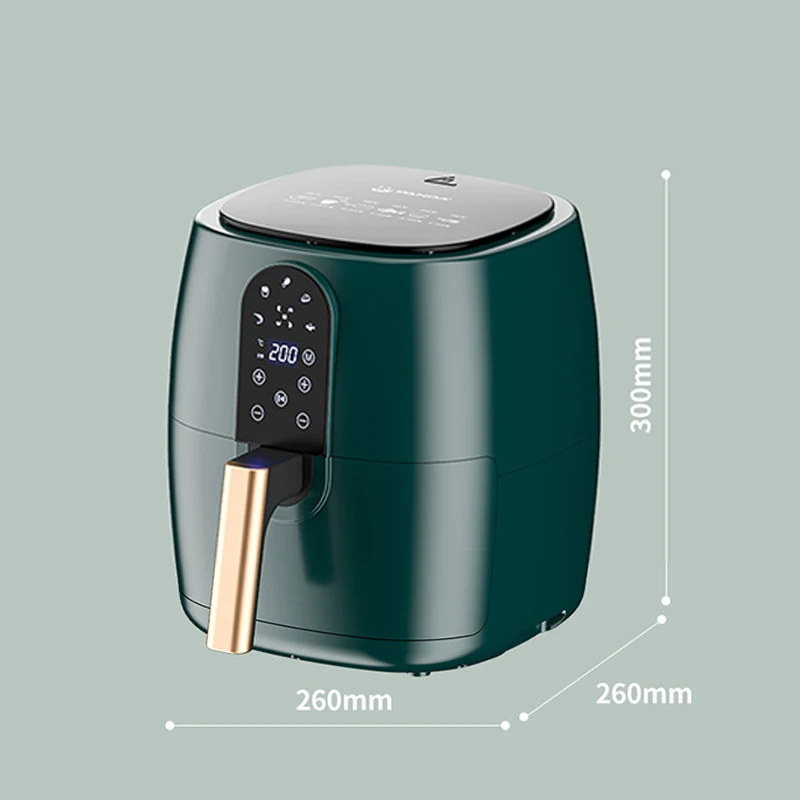 6L Smart Electric Air FryerLarge Capacity Automatic Household Multi 360°Baking LED Touchscreen Deep Fryer Without Oil EU Plug