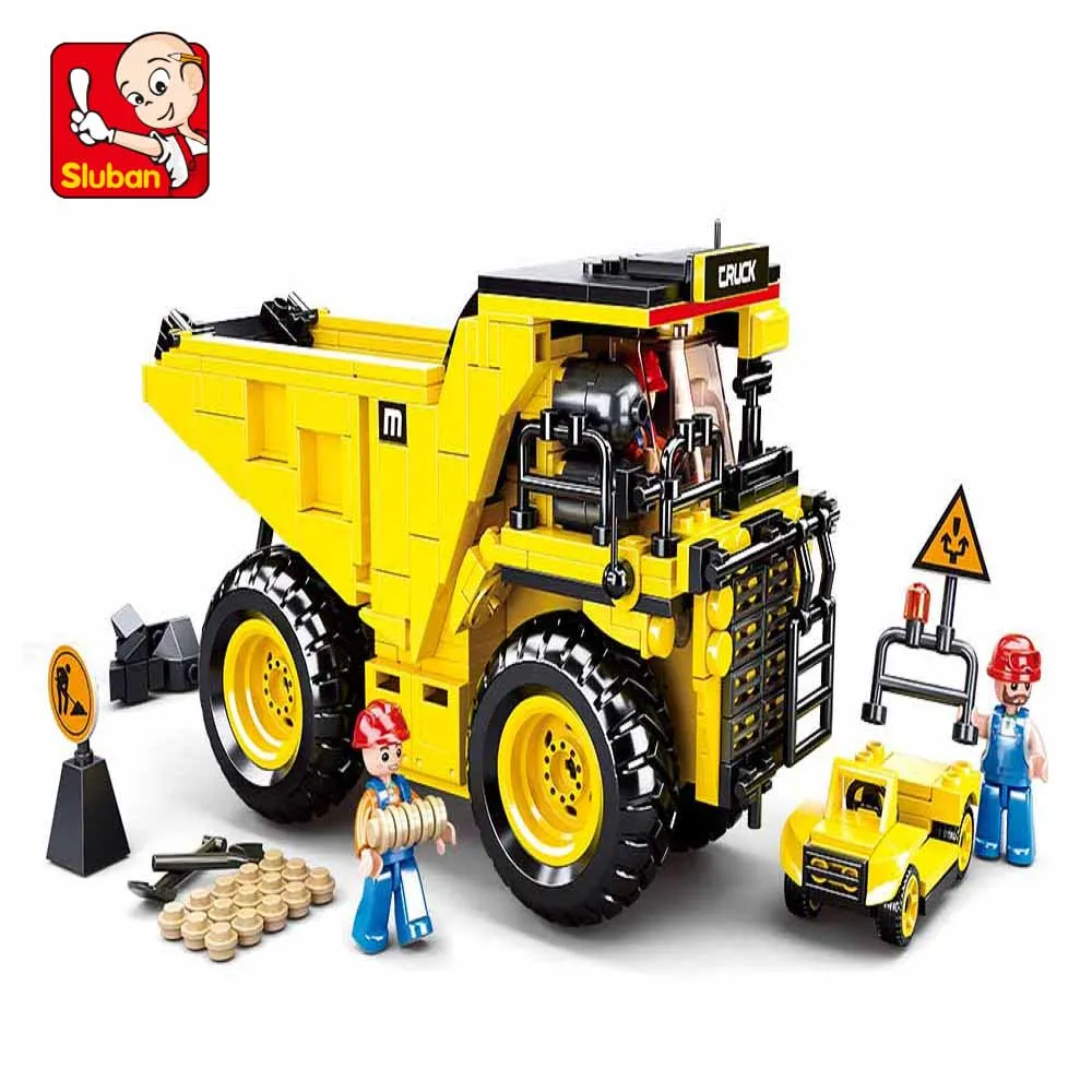 Sluban Building Block Spielzeug Stadt Engineering B0806 Bergbau Lkw 416PCS Bricks Compatbile Mit Führenden Marke Bau Kits