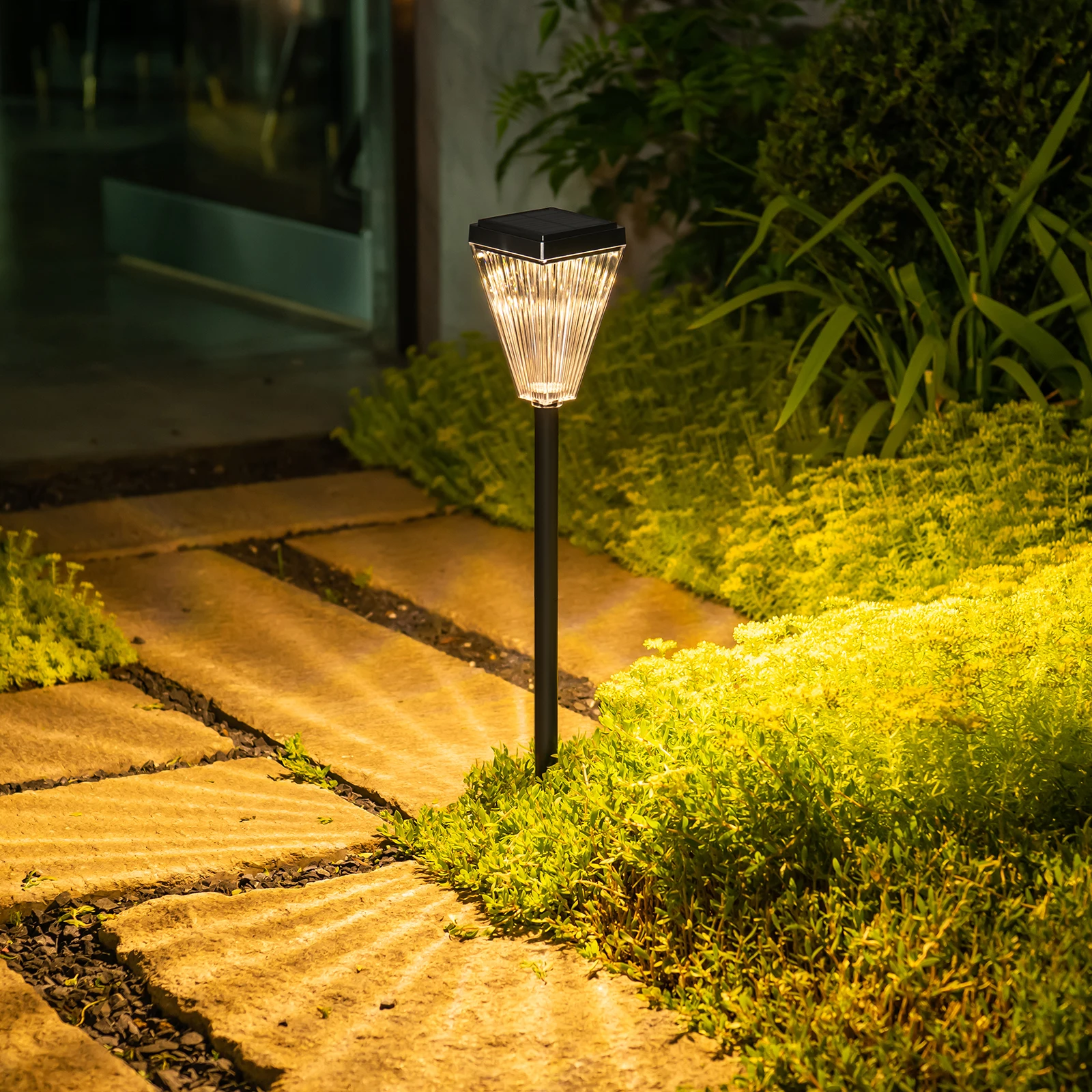 IP65 luci solari da giardino impermeabili per esterni luci solari per percorsi paesaggistici luci solari per prato Multi colore Patio Yard Pathway