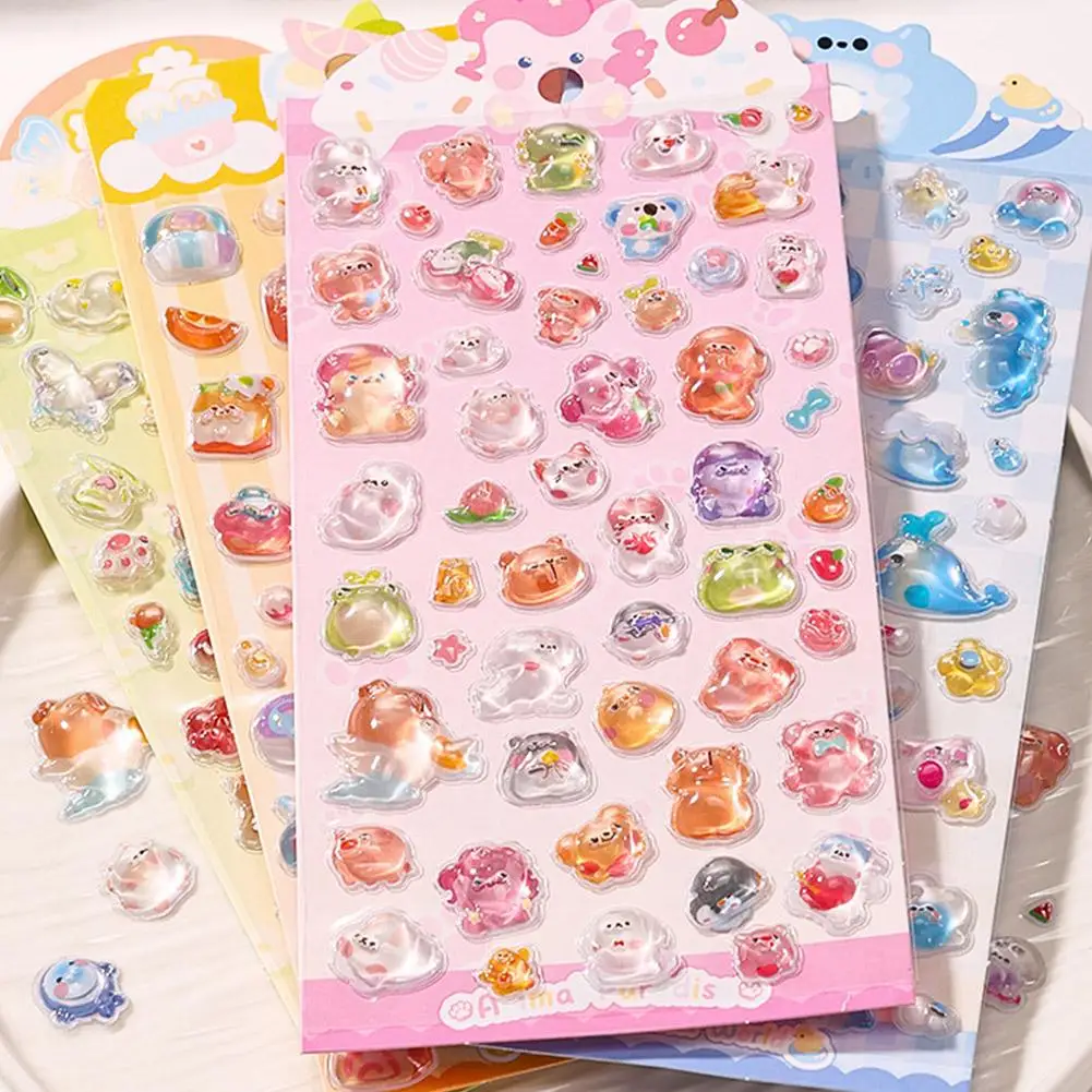 3D 엠보싱 귀여운 만화 네일 아트 패치 - 방수 DIY 어린이 네일 스티커, 네일, 노트북 및 휴대폰 케이스에 적합 P1D7