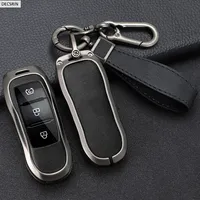 Alloy+Leather Car Key Case Fob for Dongfeng Fengguang DFSK Glory 580 Fengon Ix5 Ix7 Seres 3 Sf5 2021 2022 z Keychain Accessories