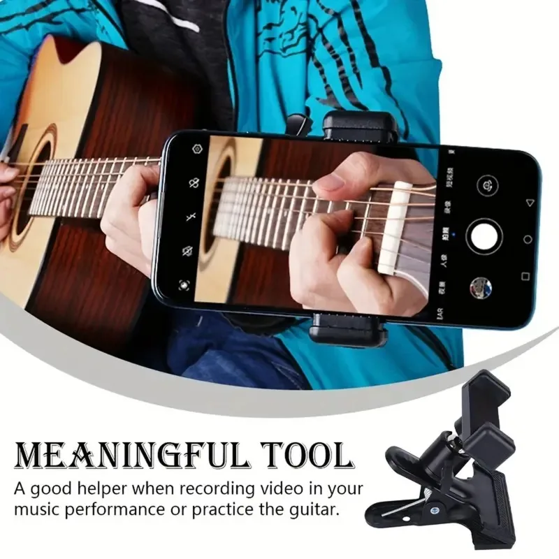 1PC 360° Rotating Cell Phone Musical Stand - Ideal for Guitar, Kalimba & More Perfect for Live Performances Musicians Streamers