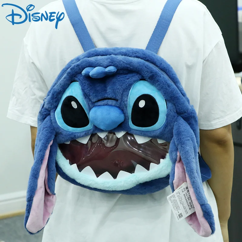 

Плюшевый Рюкзак Disney Stitch, милый аниме мессенджер на плечо, мягкая плюшевая сумка для девочек, детский подарок
