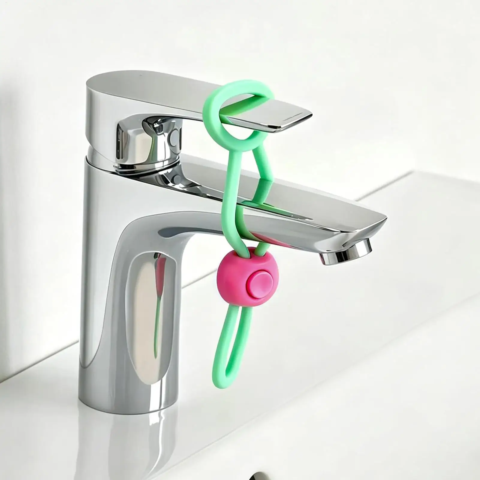 Child Proof Sink Faucet Lock, Silicone Elastic Safety Latch, Kids Bathroom Protection for Closet Kitchen Furniture