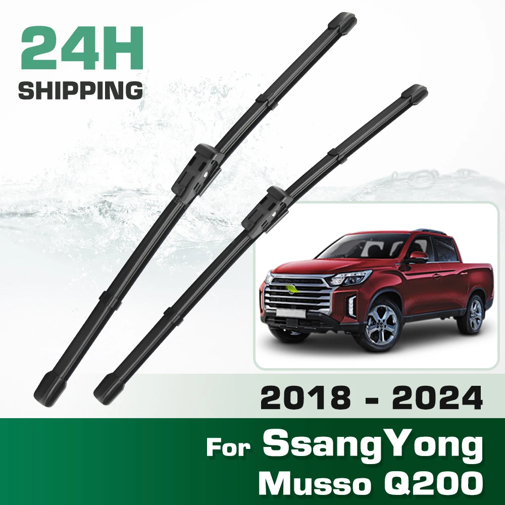 GREATROAD Wiper LHD&RHD Front Wiper Blades Set For SsangYong Musso Q200 2018 - 2024 Windshield Windscreen 26''+20''