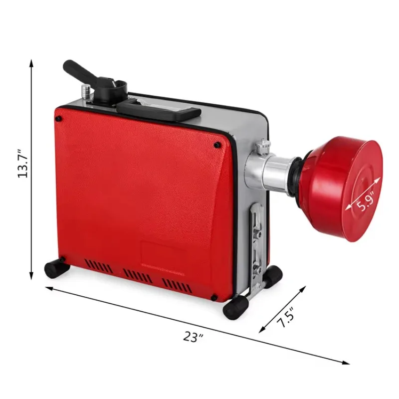 GQ-100 آلة تنظيف الصرف المائي على شكل ثعبان المجاري القوية 100 قدم