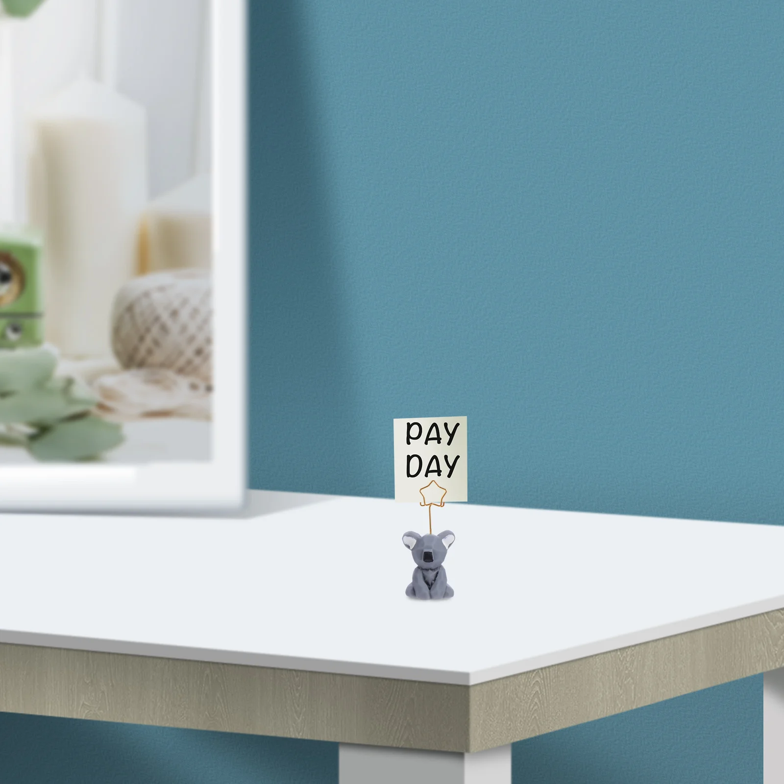 

2 Pcs Clip Photo Holders Cartoon Memo Clips Cute Desktop Decoration Creative Note