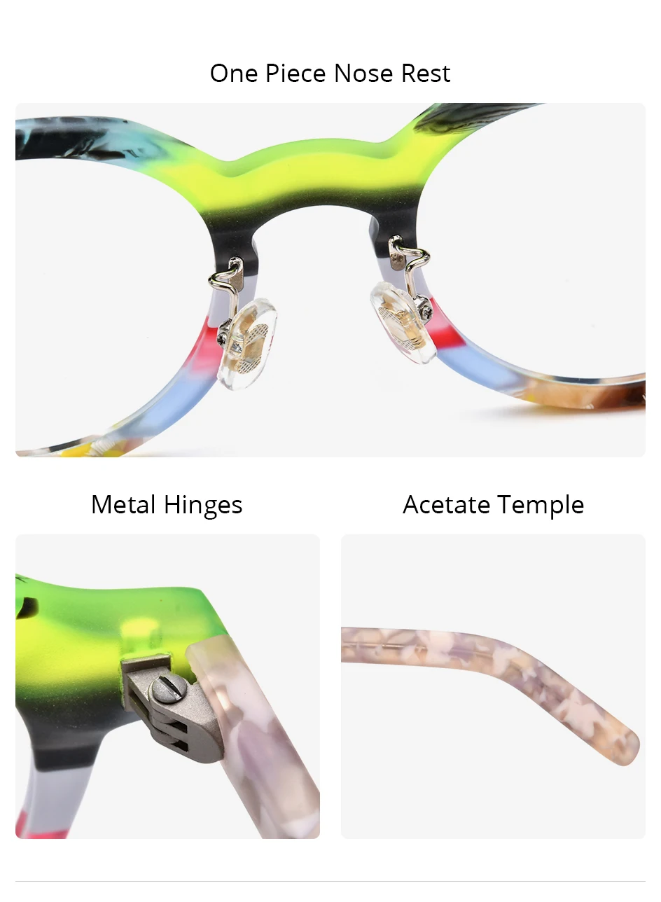 HEPIDEM Acetat Brille Rahmen Frauen übergroße große runde Brille japanische handgemachte Brille dicke transparente Brille 9351 – Detail 17