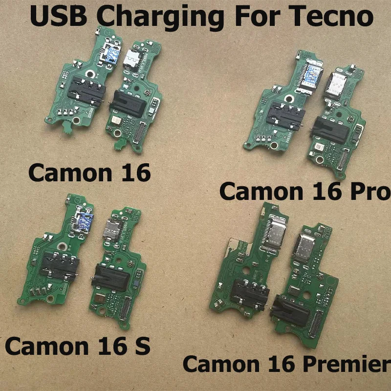 Power Charger For Tecno Camon 16 Premier USB Charging Dock Board PCB Port Connector Flex Cable For Camon 16 16s Pro S