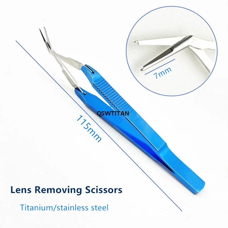 Lens Removing Scissors Eye Scissors Titanium stainless steel ophthalmology Scissors