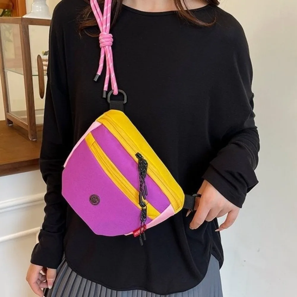 

Korean Style Sports Crossbody Bag Large Capacity Waterproof Half Moon Bag All-match Color Contrast Dumpling Shoulder Bag Unisex