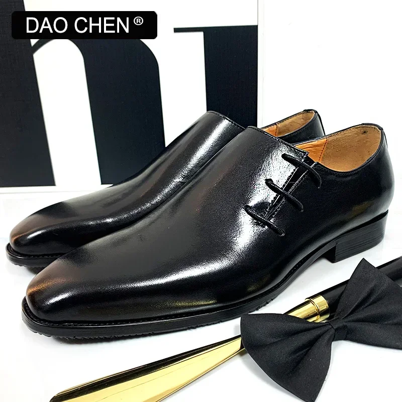 

LUXURY BRAND MEN'S SHOES WHOLECUT OXFORDS FORMAL MENS DRESS SHOES POLISH BLACK BROWN OFFICE WEDDING SHOES GENINE LEATHER