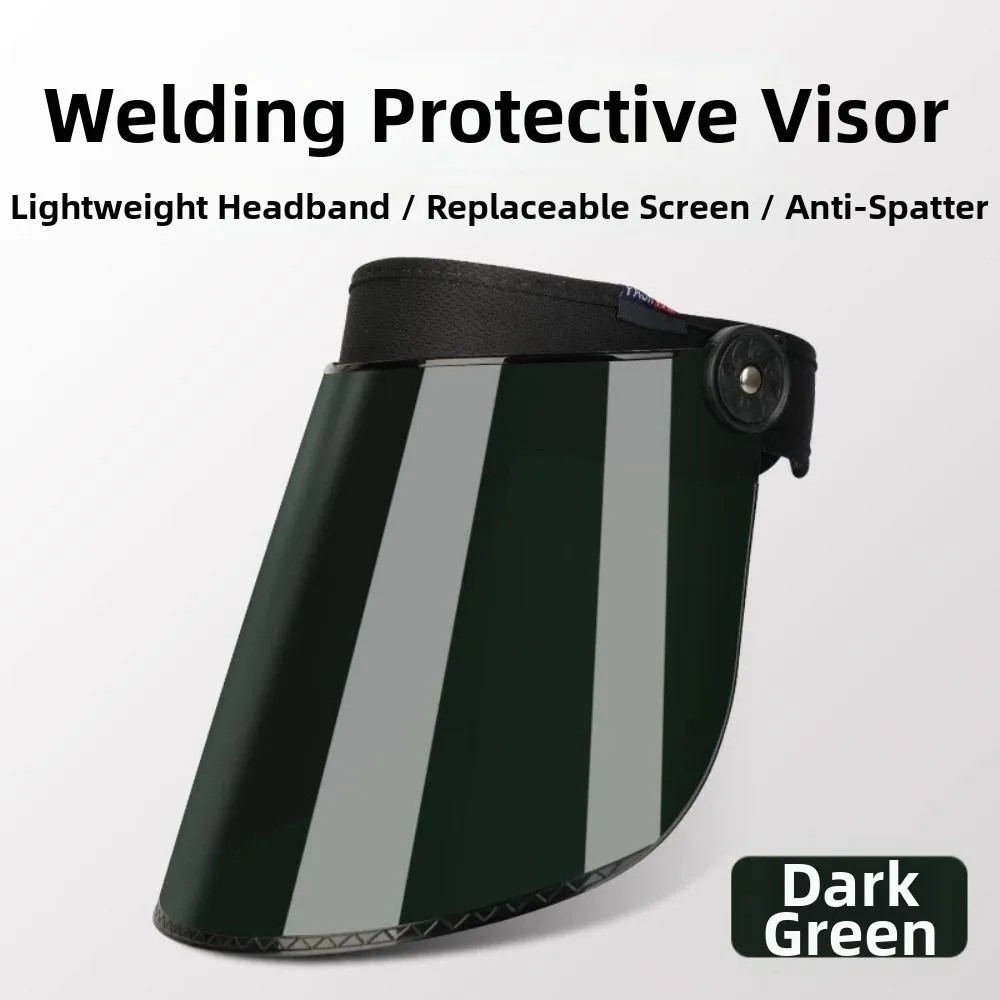 Unisex Anti-UV Welding Mask Adjustable Protective Sun Visor Empty Top Scratch Resistant Face Cover Shield Summer