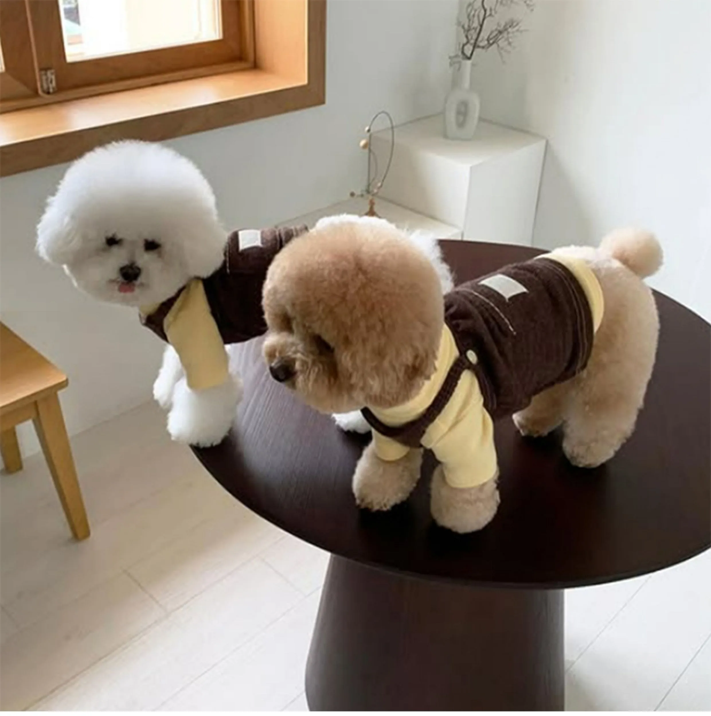 

2025 New Corduroy Pet Vest Teddy Bear Autumn Suspender Schnauzer Solid Colour Pullover Pet Supplies XS-XL
