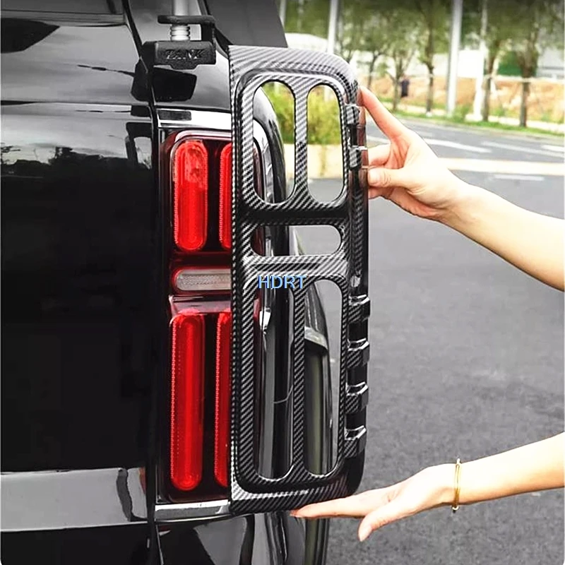 

Car Styling Rear Fog Lamp Frame Tail Light Cover Decoration Accessories Exterior Sticker For Great Wall GWM Wey Tank 500 2022 +