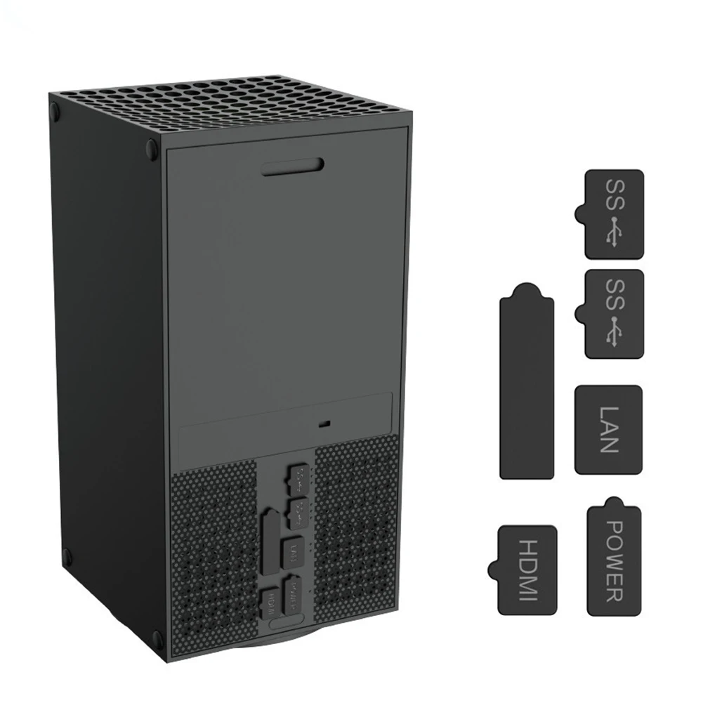 Funda protectora de silicona antipolvo para consola Xbox Series X/S, Protector de filtro de malla, Protector antipolvo