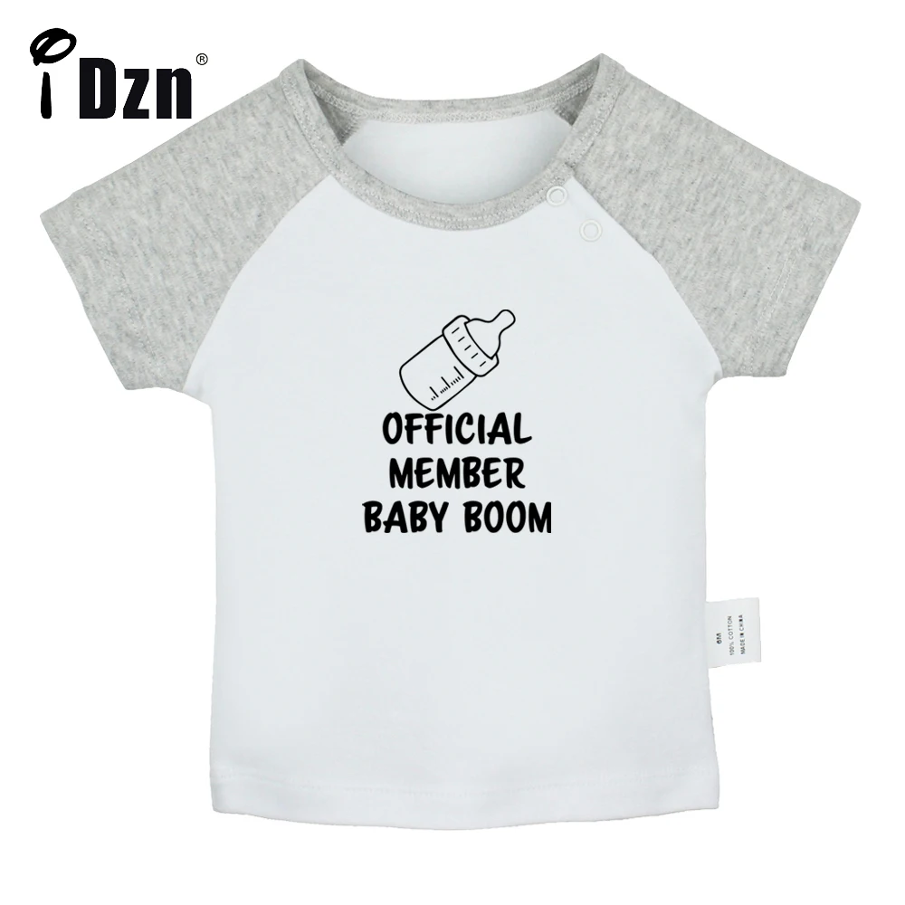 

Official Member Baby Boom & None Or All Of The Above Deal With It Printed Tees Baby Boy T shirt Baby Girl Short Sleeves T-shirts