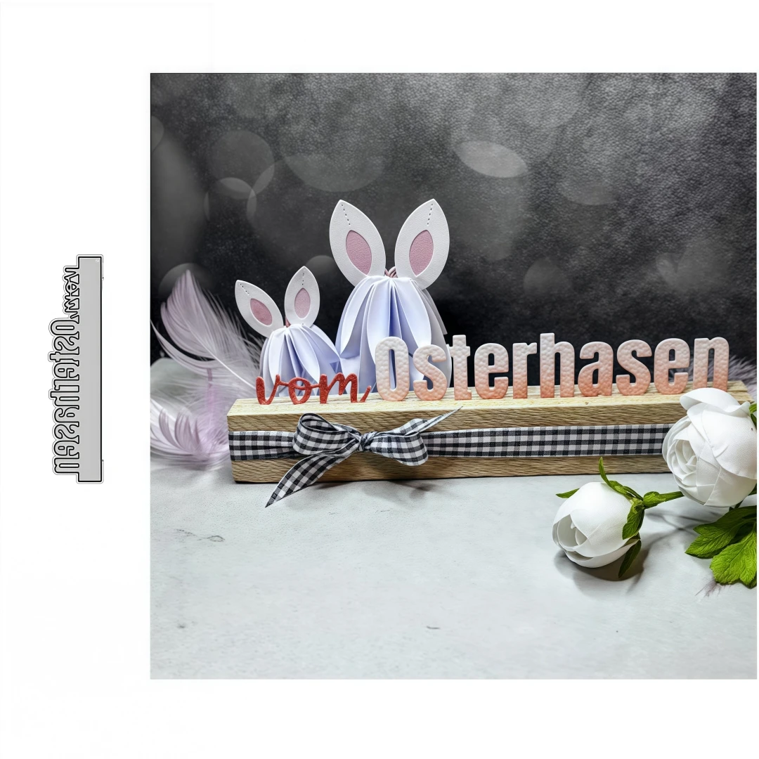 Die neuen Metallschneideformen von Vom Osterbunen eignen sich für die Herstellung von Osterbücken, Grußkarten, Fotoalben usw.