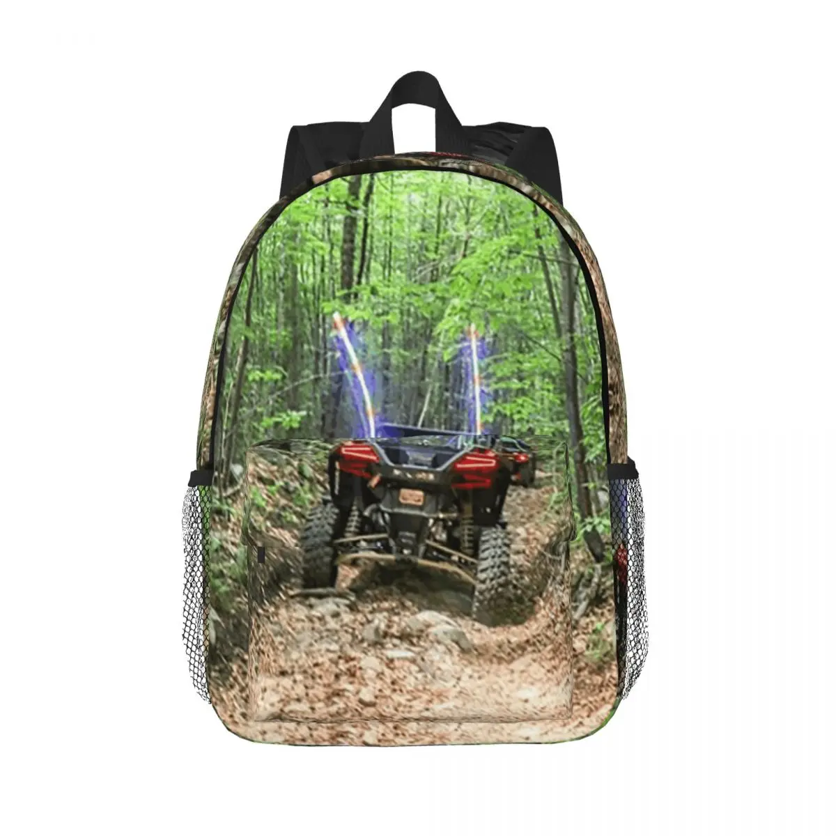 Green Tractor On A Forest Trail Backpack Daypack Large Capacity Boys Girls BookBag Shoulder Bags for Men Women Kids School Bag