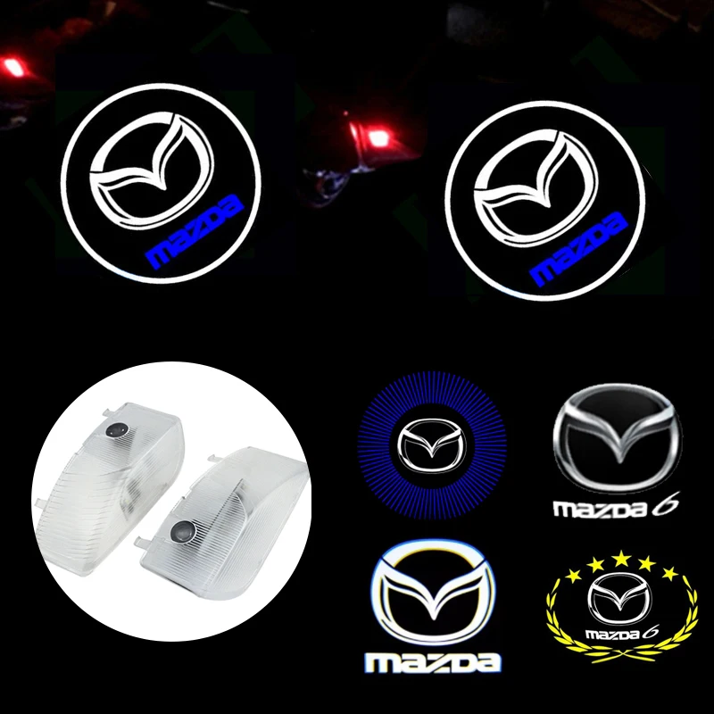 

2pcs Car Door Welcome Shadow Light LED for MAZDA 6 2004-2015 2014 2013 2012 2010 Projector Ghost Atmosphere Logo Decorative Lamp