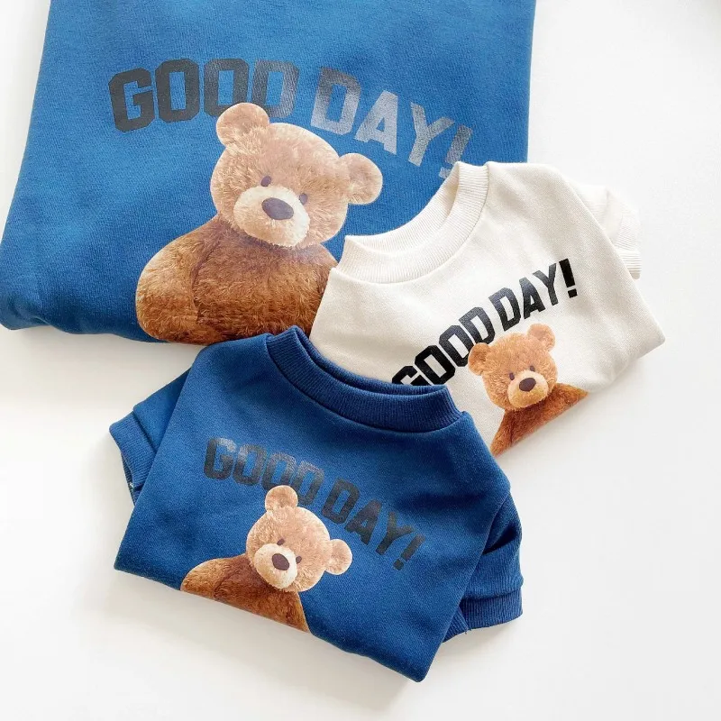 Autumn Dog Hoodies Cartoon Bear Cat Sweatshirt Fashion Puppy Outfits Cute Print Dog Clothing Chihuahua Clothes Soft Pet Hoodies