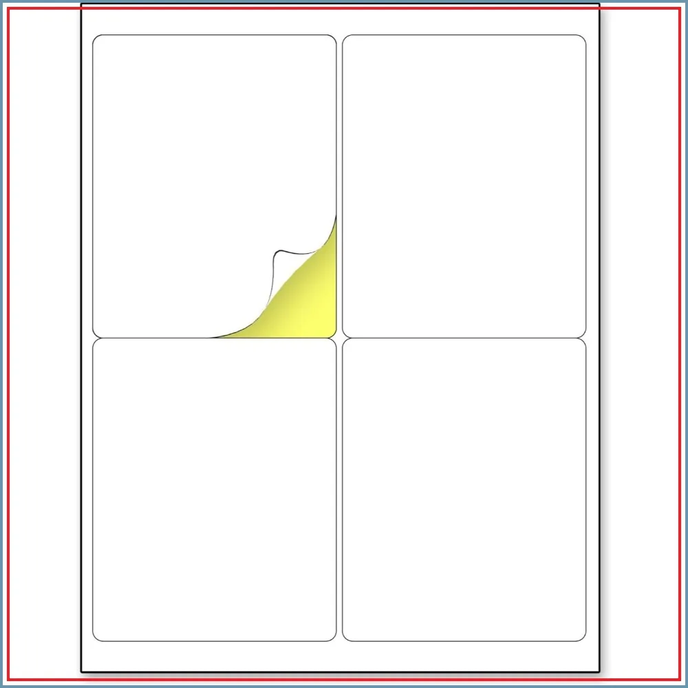 30 Sheets 4x5 Inch White Labels for Laser/Inkjet Printers, Matte Finish, Easy Peel & Stick