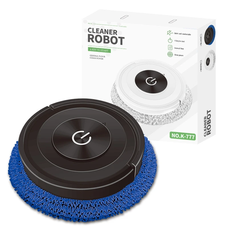 Silent Touch Mopping Robot Sweeping Wet And Dry All-In-One Cleaning Machine Easy To Use (Black+Blue)