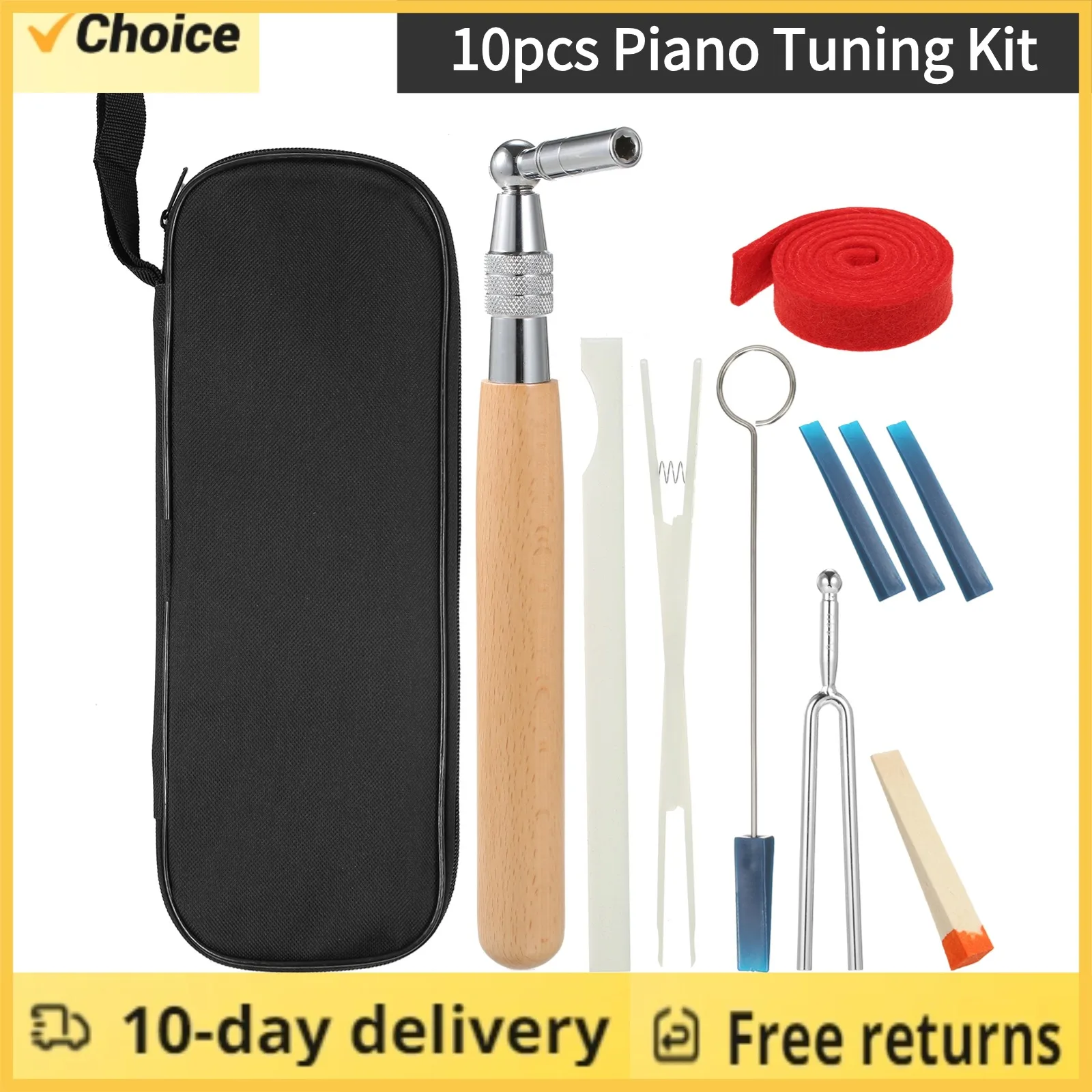 Piano Tuning Kit Guitar Tool Kit Professional Musical Instrument Repair Tool Set with Carry Bag Repair Maintenance Tools String