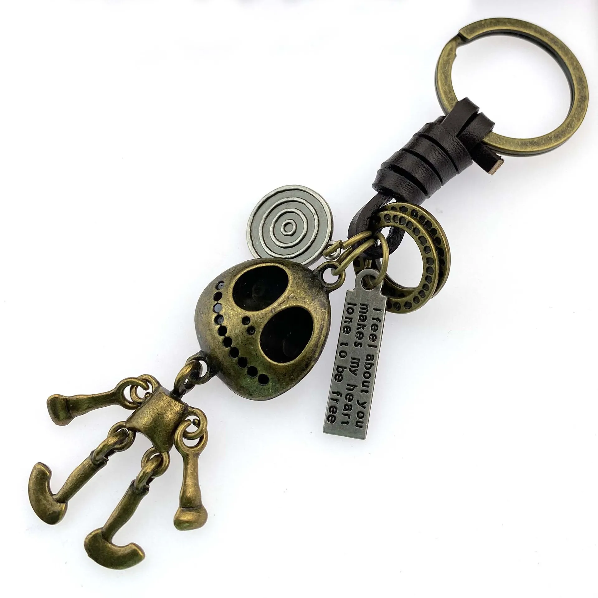 

Новый персонализированный танцевальный череп, робот, автомобильный брелок, крутая модная сумка, подвеска, креативная автомобильная подвесная ювелирная сумка, детали, аксессуары